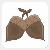 Rustieke herfstbos Natuur Vierkante Sticker (Voorkant)