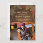 Rustieke herfstbruiloft Save the Date Kaart (Voorkant)