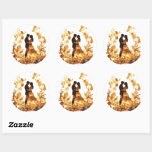 Rustieke herfstbruiloft Sticker (Vel)