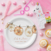 Rustieke herfstcitrus gedroogde Oranje slinger Papieren Bordje (Feest)