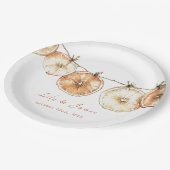 Rustieke herfstcitrus gedroogde Oranje slinger Papieren Bordje (Gekanteld)