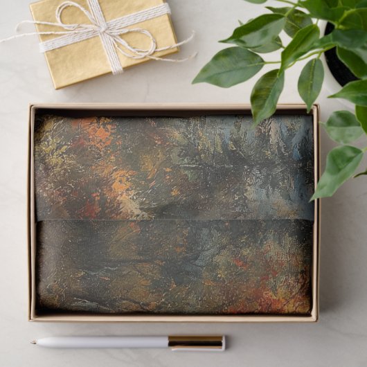 Rustieke Herfstkerk Waterverf Schilderij Decoupage Tissuepapier (Geschenk)