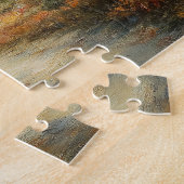 Rustieke Herfstkerk Waterverf Schilderij Legpuzzel (Zijkant)