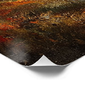 Rustieke Herfstkerk Waterverf Schilderij Perfect Poster (Hoek)