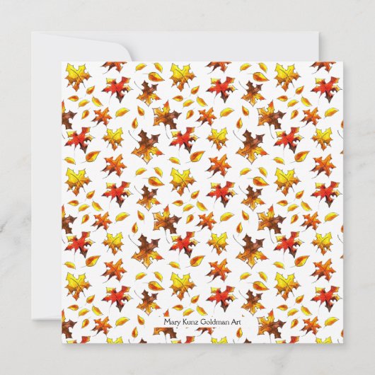 Rustieke herfstkrans Kleurrijk Thanksgiving Diner Kaart (Achterkant)