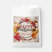 Rustieke herfstkrans Thanksgiving gast Bedankzakje (Voorkant)