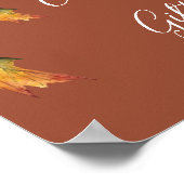 Rustieke Herfstloof Huwelijkskaarten & Cadeaus Poster (Hoek)