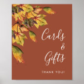 Rustieke Herfstloof Huwelijkskaarten & Cadeaus Poster (Voorkant)
