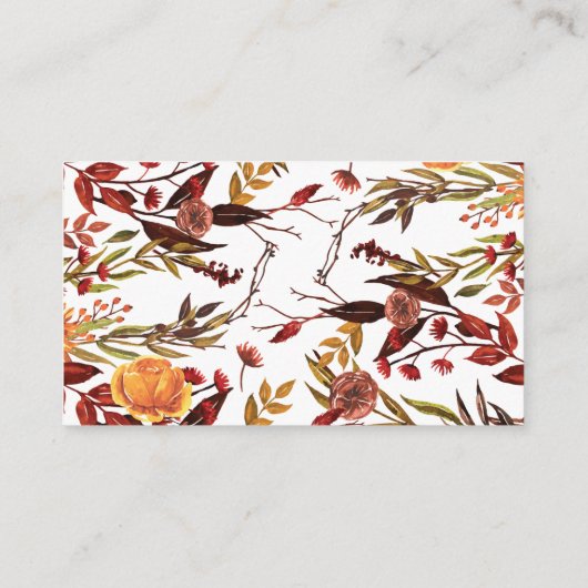 Rustieke herfstluier Raffle Tickets Informatiekaartje (Achterkant)