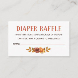 Rustieke herfstluier Raffle Tickets Informatiekaartje