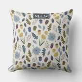 Rustieke herfstmonogram herfst bruiloft kussen (Voorkant)