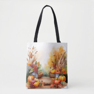 Rustieke herfstoogst stilleven tote bag