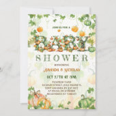 Rustieke herfstpompoen baby shower kaart (Voorkant)