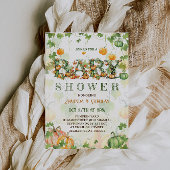 Rustieke herfstpompoen baby shower kaart