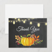 Rustieke herfstpompoen herfst Dank je wel kaart (Voorkant / Achterkant)