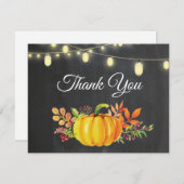 Rustieke herfstpompoen herfst dankkaart bedankkaart (Voorkant / Achterkant)