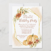 Rustieke herfstpompoen verrassingsverjaardagsfeest kaart (Voorkant)
