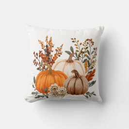 Rustieke herfstpompoenboeket kussen