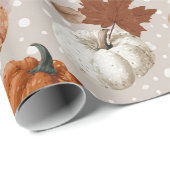 Rustieke herfstpompoenen & herfstbladeren (2) cadeaupapier (Rol Hoek)