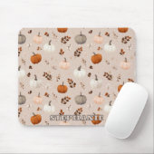 Rustieke herfstpompoenen & herfstbladeren muismat (Met muis)