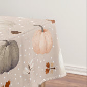 Rustieke herfstpompoenen & herfstbladeren tafelkleed (Voorbeeld)