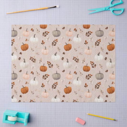 Rustieke herfstpompoenen & herfstbladeren tissuepapier (Craft)