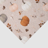 Rustieke herfstpompoenen & herfstbladeren tissuepapier (Detail)