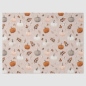 Rustieke herfstpompoenen & herfstbladeren tissuepapier (Voorkant)