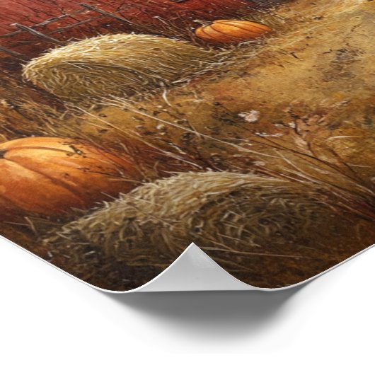 Rustieke herfstschuur poster (Hoek)