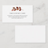 Rustieke Herfsttak Insluitkaart Informatiekaartje (Voorkant / Achterkant)