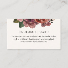 Rustieke herfsttak-omslagkaart informatiekaartje