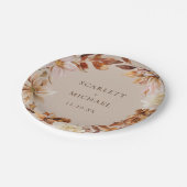 Rustieke herfsttrouw papieren bordje (Gekanteld)