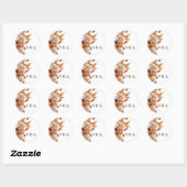 Rustieke herfsttrouwsticker ronde sticker (Vel)