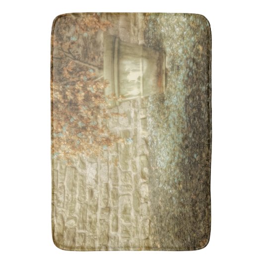 Rustieke herfsttuin badmat (Voorkant Verticaal)