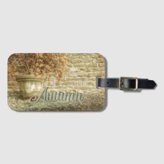 Rustieke herfsttuin bagagelabel (Voorkant (horizontaal))