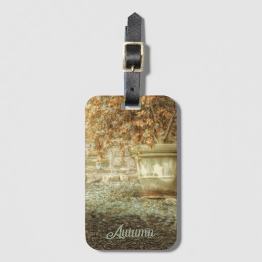 Rustieke herfsttuin bagagelabel (Voorkant (verticaal))
