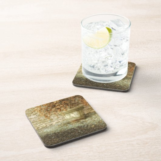 Rustieke herfsttuin bier onderzetter (Rechterzijde)