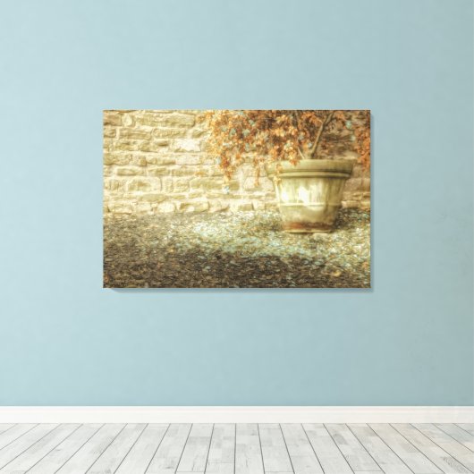 Rustieke herfsttuin canvas afdruk (Insitu (Houten vloer))