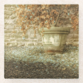 Rustieke herfsttuin glazen onderzetter