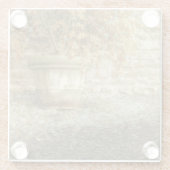 Rustieke herfsttuin glazen onderzetter (Achterkant)