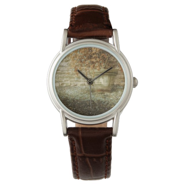 Rustieke herfsttuin horloge (Voorkant)