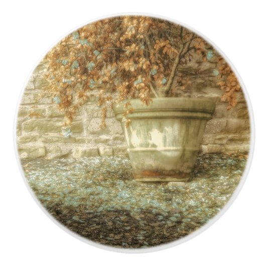 Rustieke herfsttuin keramische knop (Voorkant)