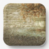 Rustieke herfsttuin papieren bordje (Voorkant)