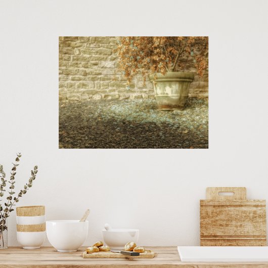 Rustieke herfsttuin poster (Keuken)