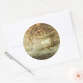 Rustieke herfsttuin ronde sticker (Envelop)