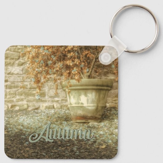 Rustieke herfsttuin sleutelhanger (Achterkant)