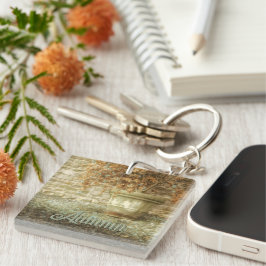 Rustieke herfsttuin sleutelhanger