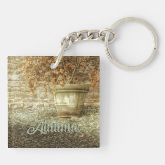 Rustieke herfsttuin sleutelhanger (Achterkant)