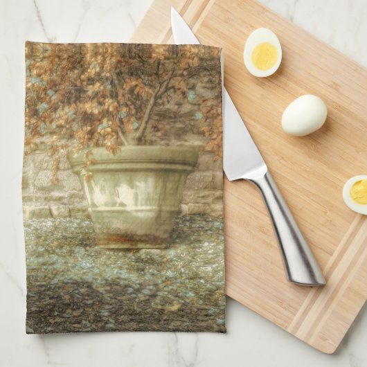 Rustieke herfsttuin theedoek (Quarter Fold)