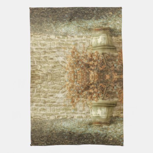 Rustieke herfsttuin theedoek (Verticaal)